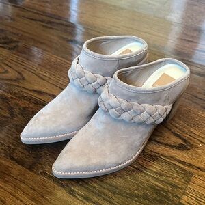Dolce Vita Serla Braided Truffle Suede Mules size 7